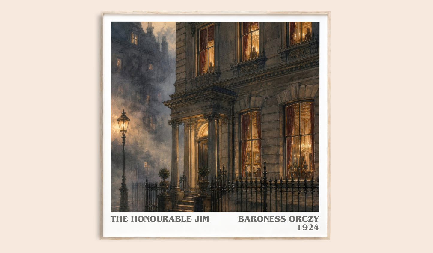 The Honourable Jim literary book poster by Baroness Orczy – framed literary art print