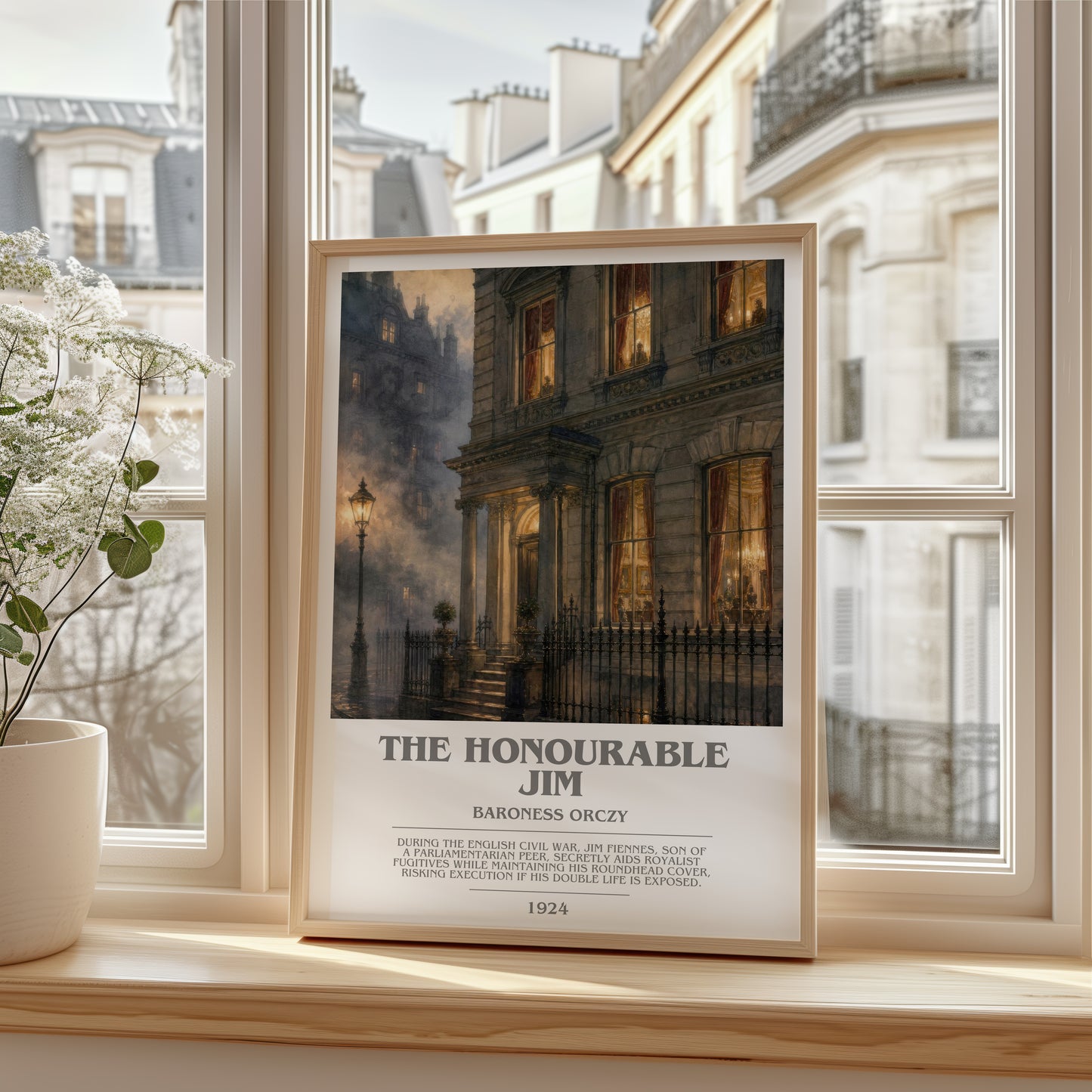 The Honourable Jim bookish poster colour and style options – Baroness Orczy book art