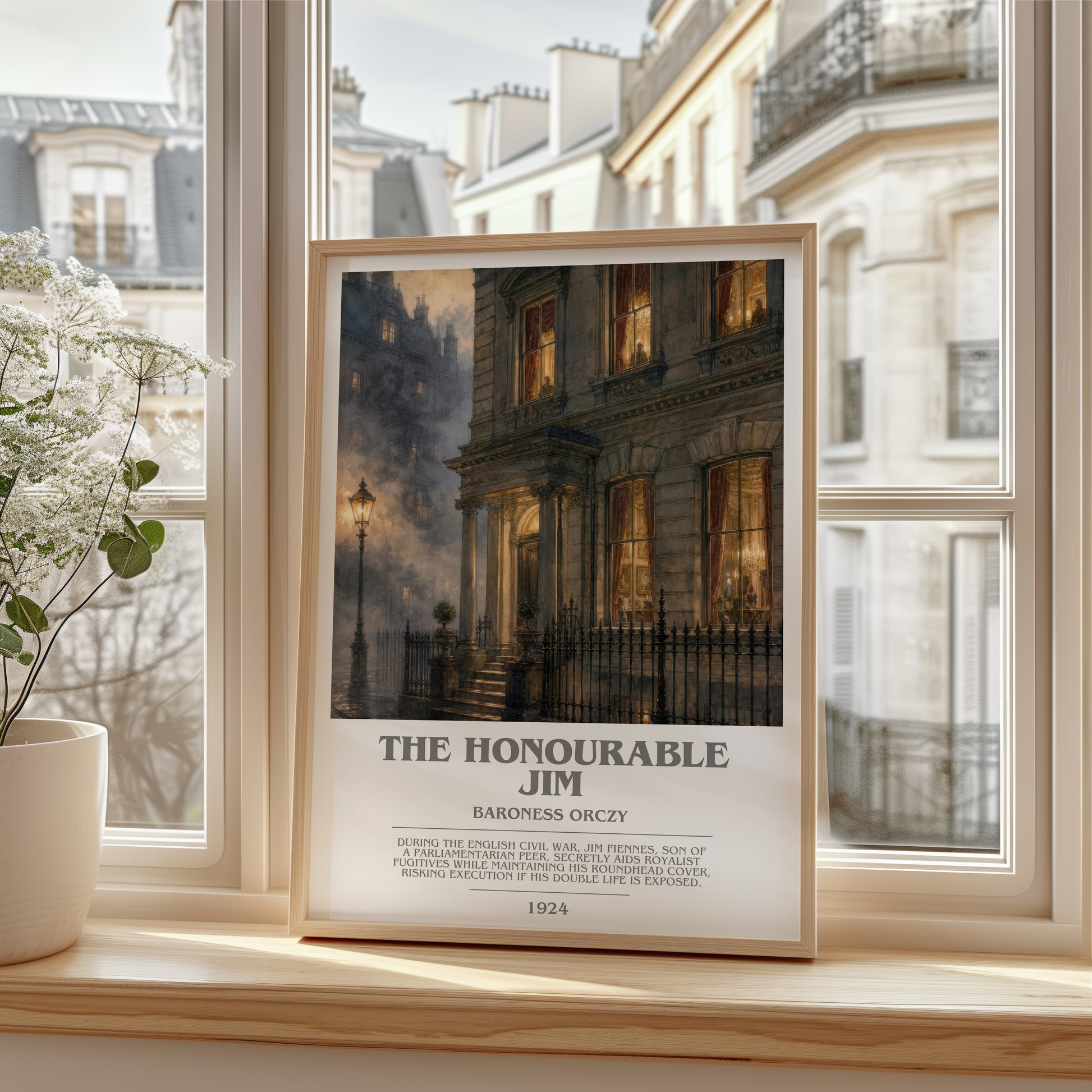 The Honourable Jim bookish poster colour and style options – Baroness Orczy book art