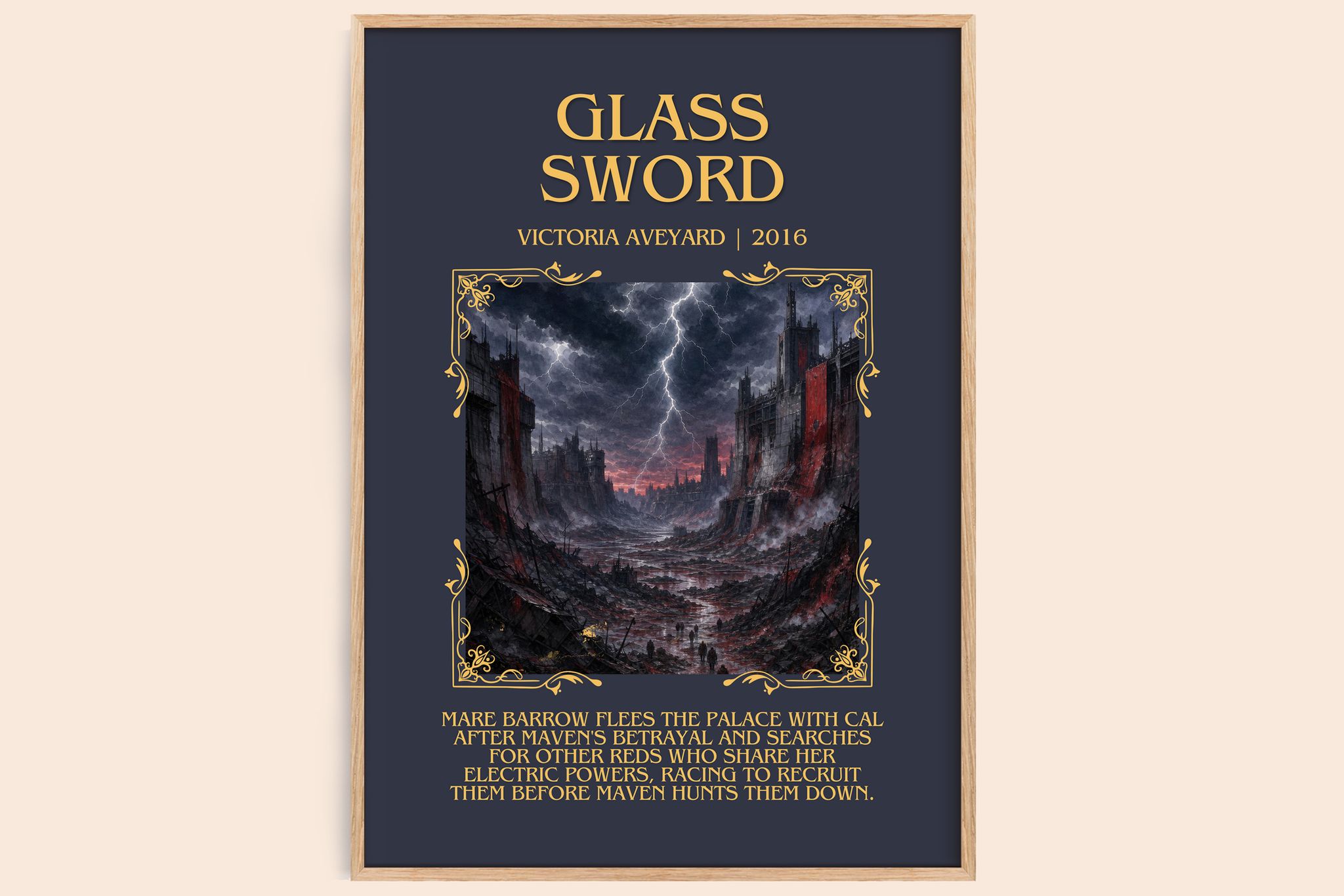 Glass Sword Minimalist Book Poster by Victoria Aveyard