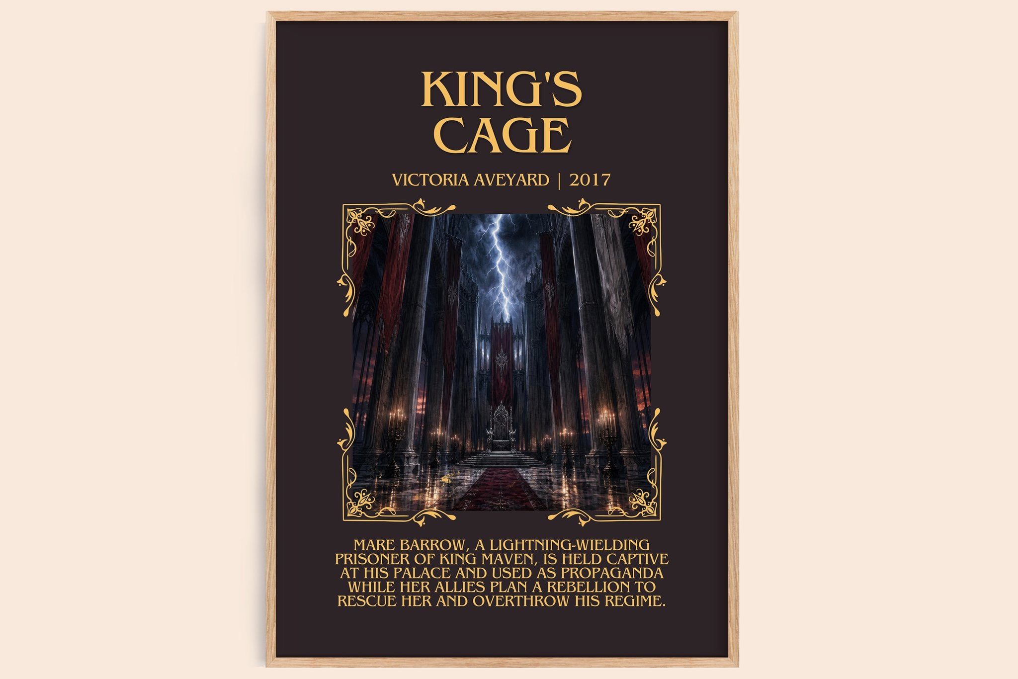 King's Cage Minimalist Book Poster by Victoria Aveyard