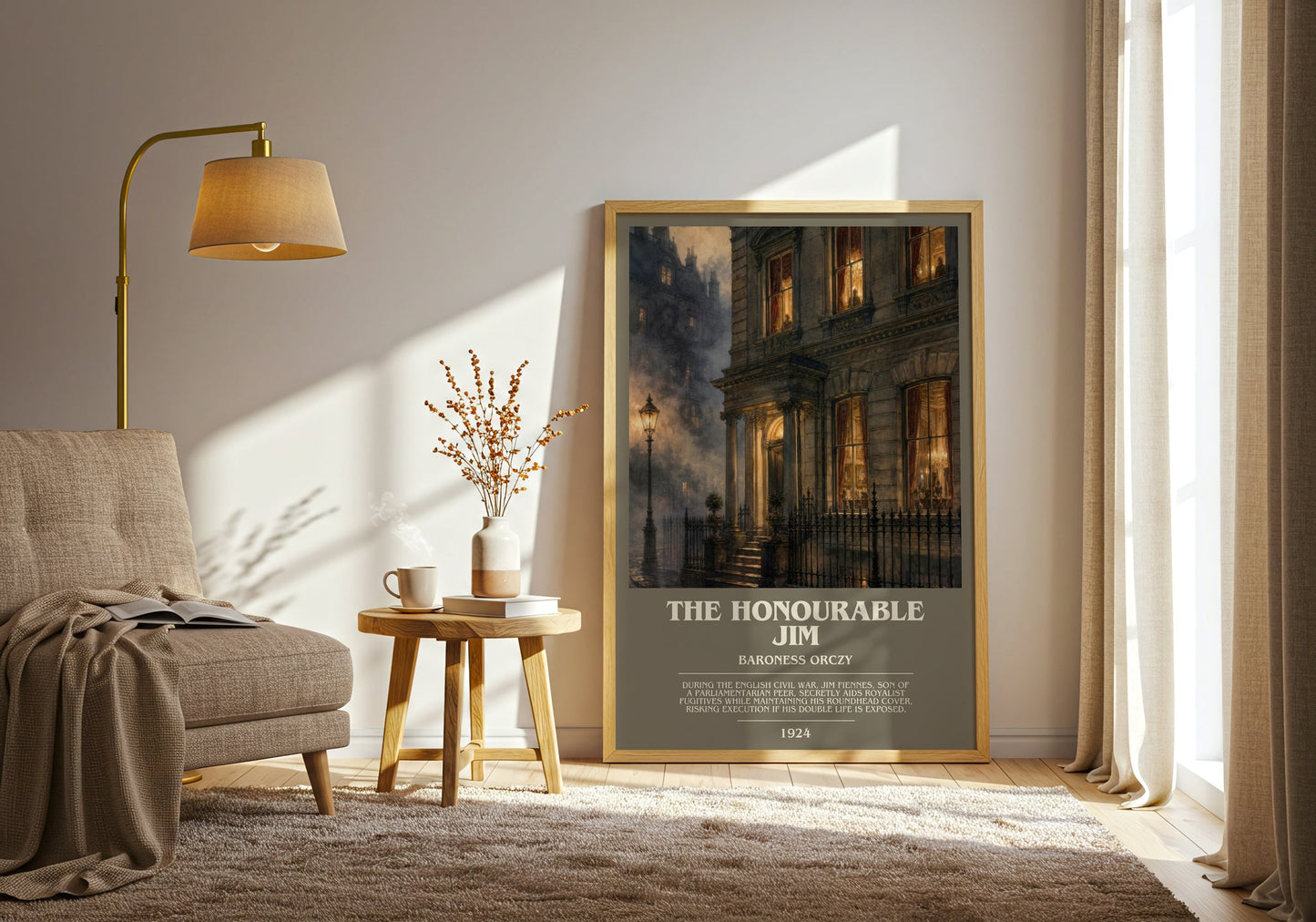 The Honourable Jim bookish print on bookshelf – Baroness Orczy fan gift
