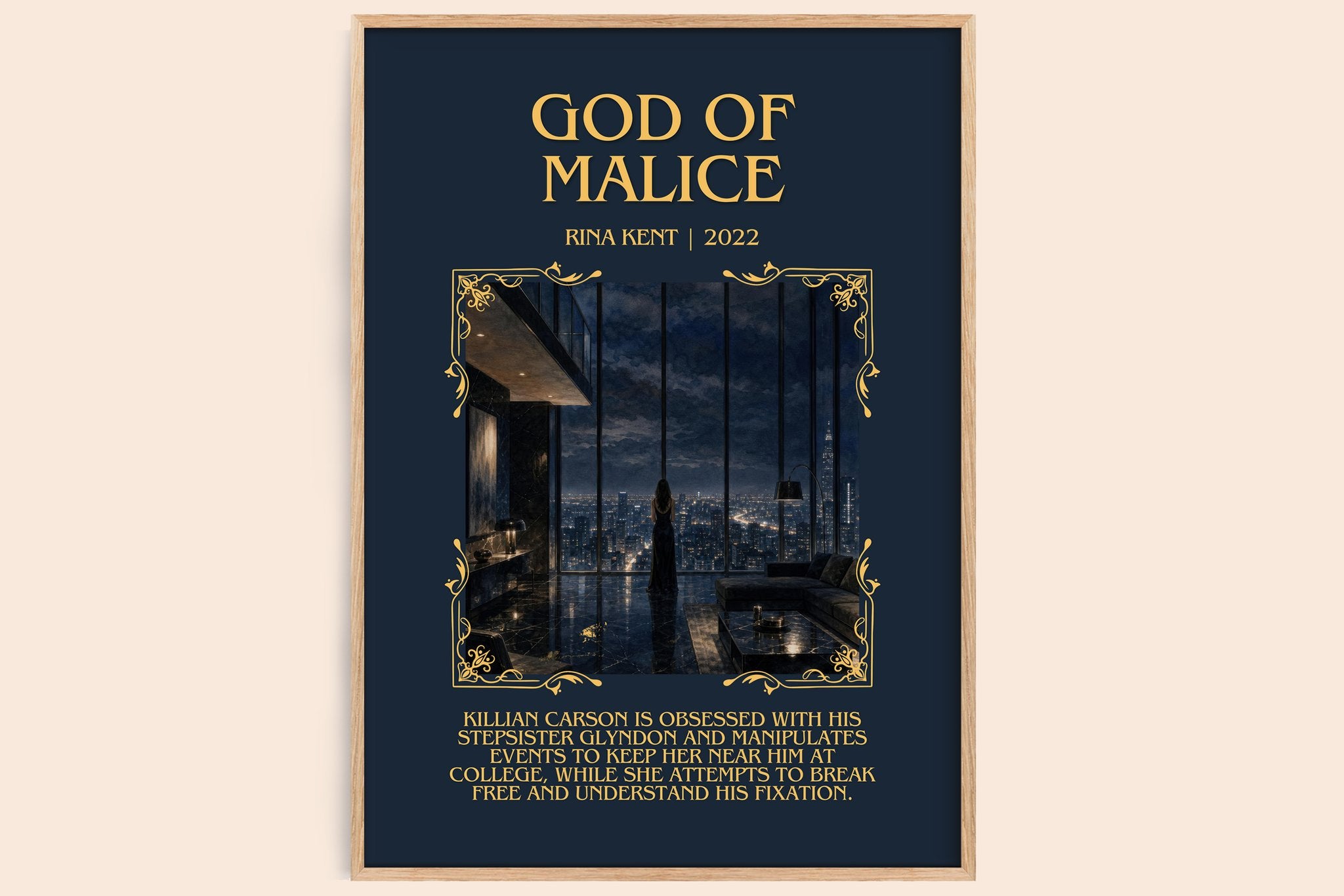 God of Malice Minimalist Book Poster by Rina Kent
