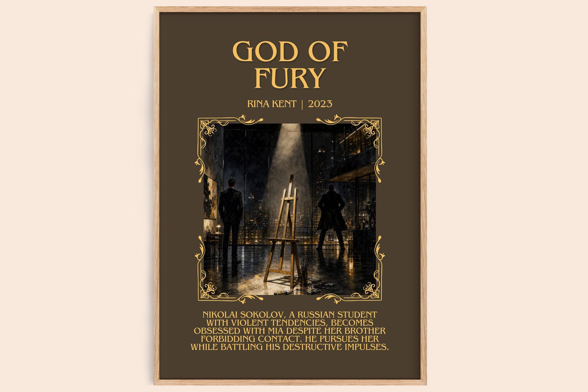 God of Fury Minimalist Book Poster by Rina Kent