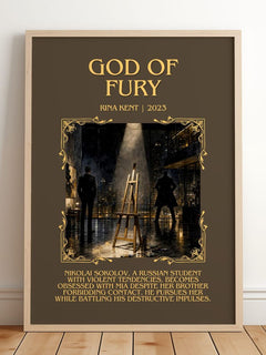 God of Fury Minimalist Book Poster by Rina Kent – image 2