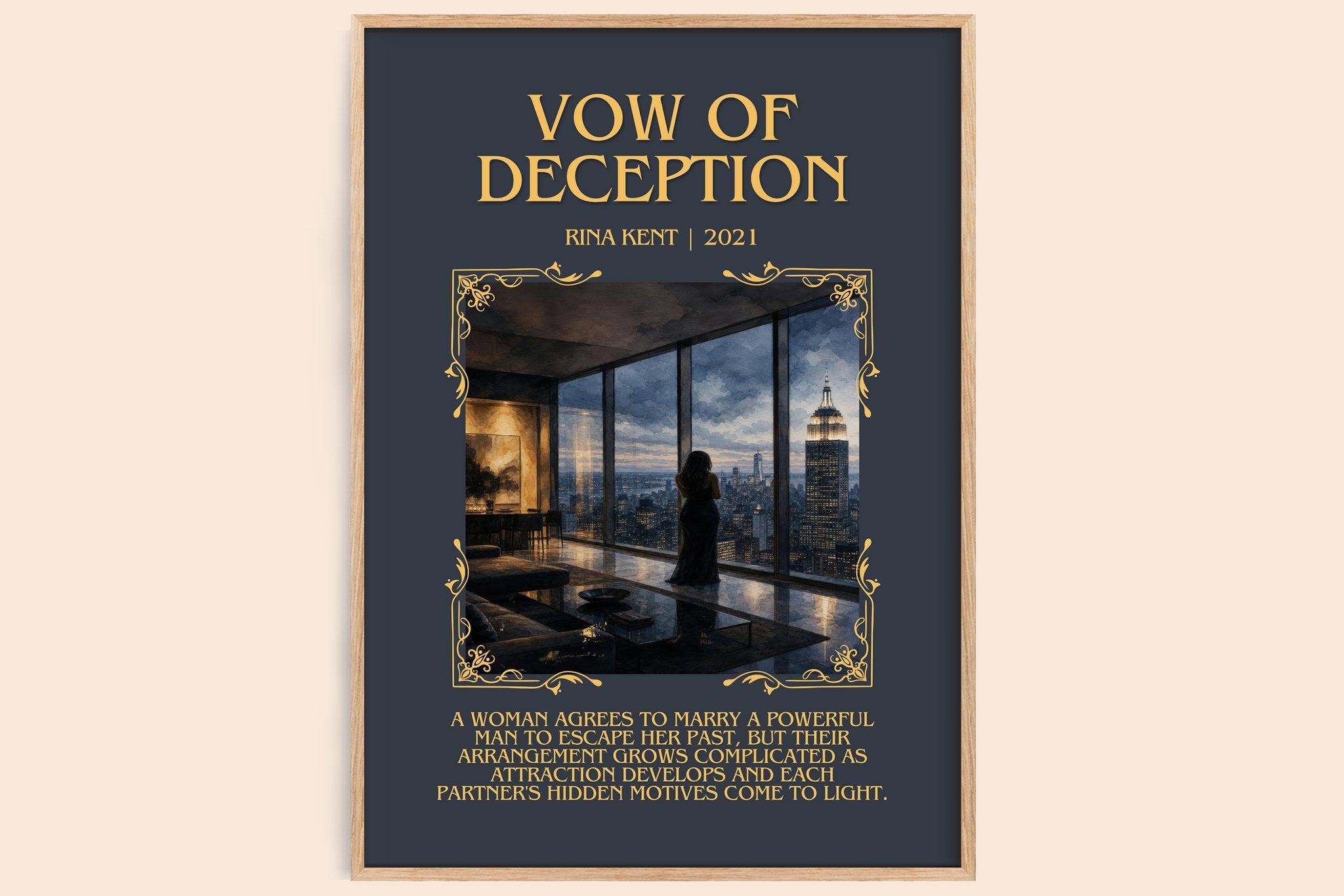 Vow of Deception Minimalist Book Poster by Rina Kent