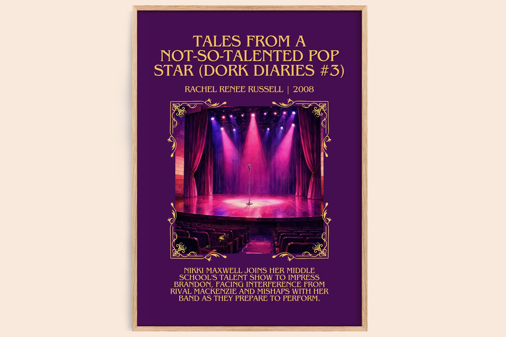 Tales from a Not-so-talented Pop Star (Dork Diaries #3) Minimalist Book Poster by Rachel Renée Russell