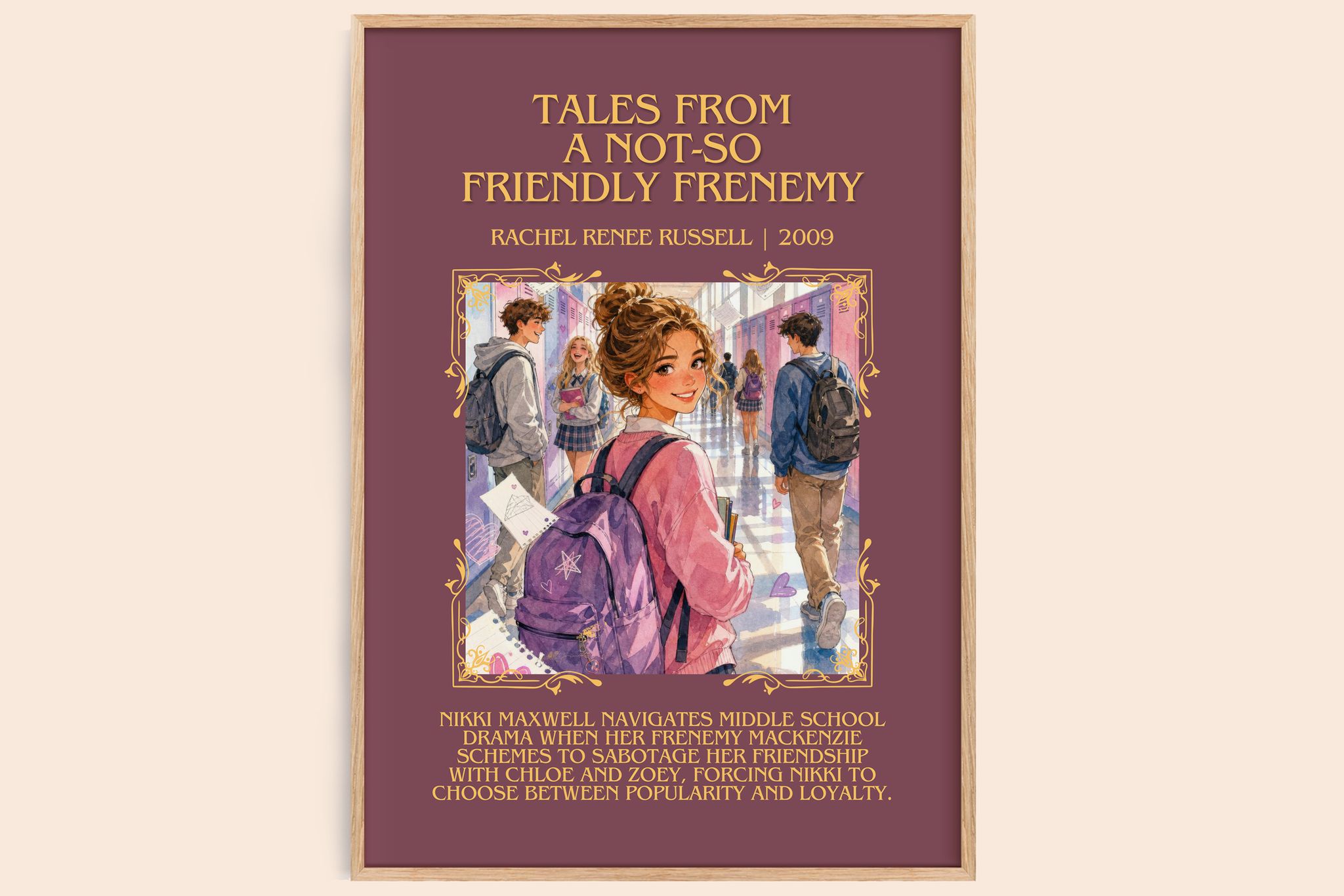 Tales from a Not-So Friendly Frenemy Minimalist Book Poster by Rachel Renée Russell