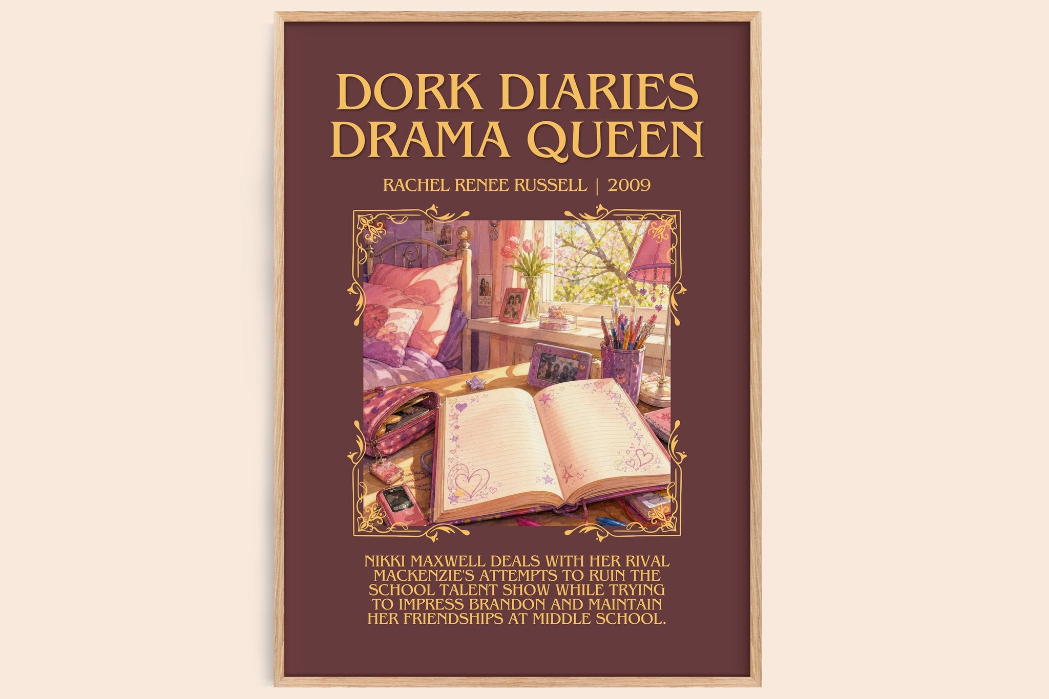 Dork Diaries Drama Queen Minimalist Book Poster by R. Russell
