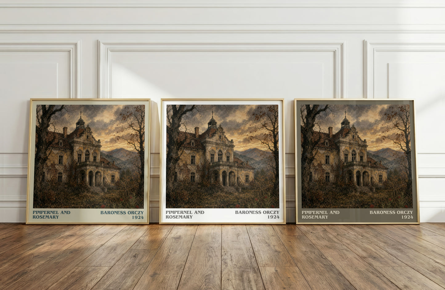 Pimpernel And Rosemary literary art print colour and style options – Baroness Orczy book art