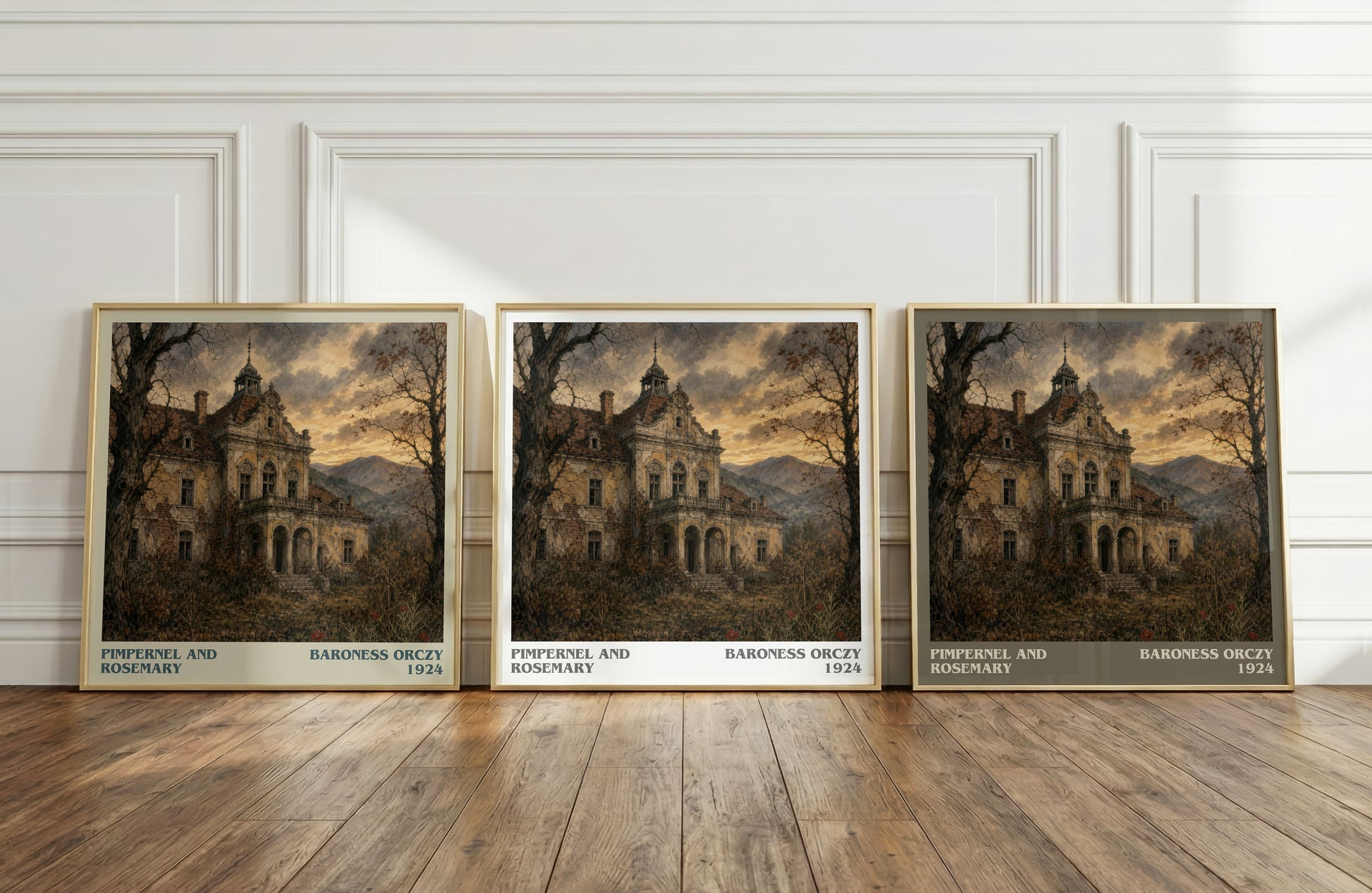 Pimpernel And Rosemary literary art print colour and style options – Baroness Orczy book art