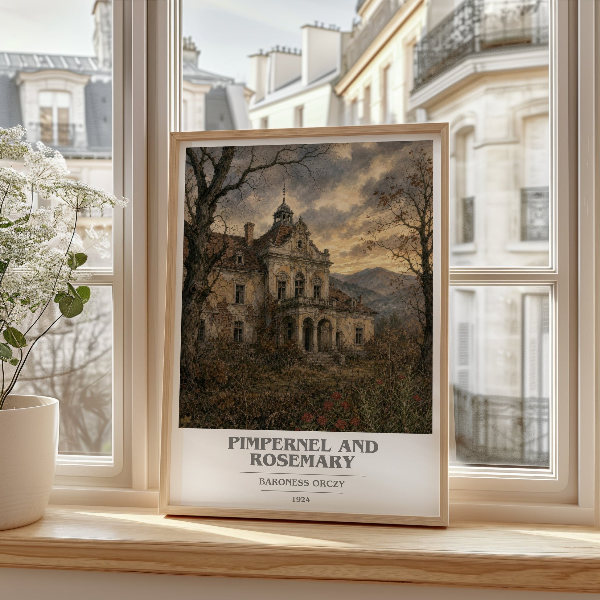 Pimpernel And Rosemary book cover poster colour and style options – Baroness Orczy book art