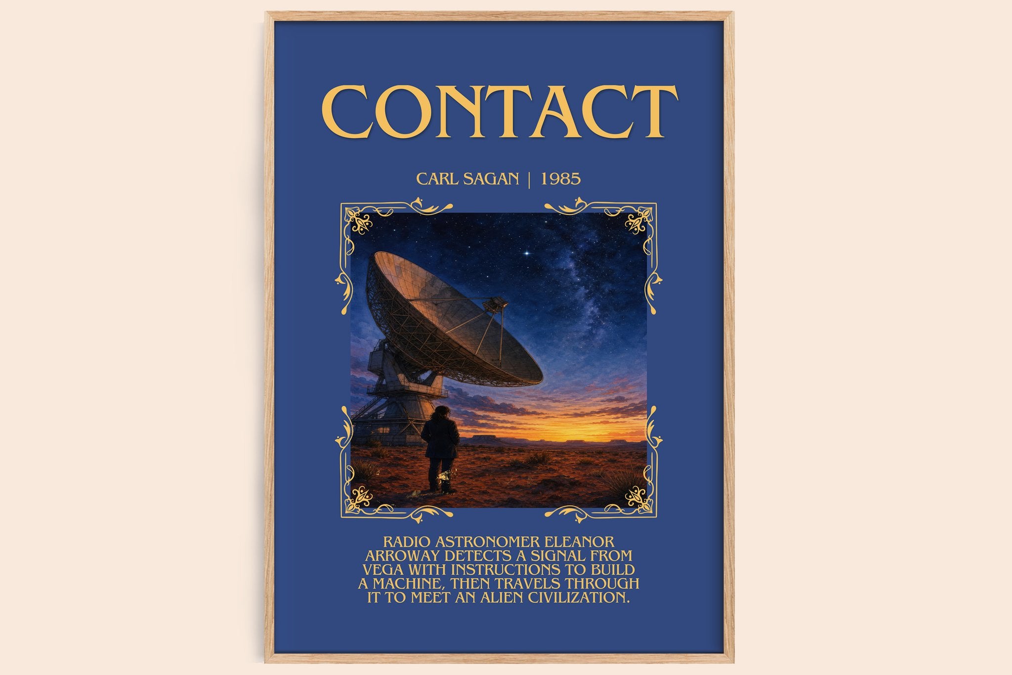 Contact Minimalist Book Poster by Carl Sagan