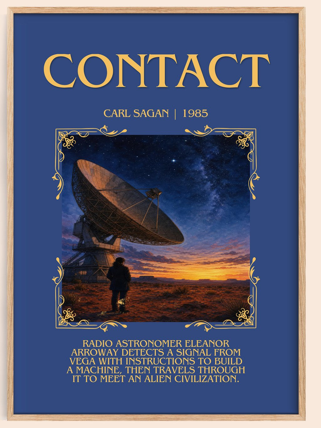 Contact Minimalist Book Poster by Carl Sagan – book poster