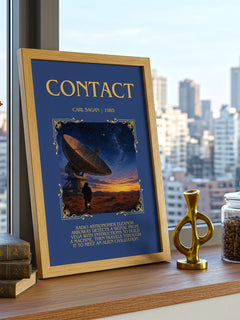 Contact Minimalist Book Poster by Carl Sagan – image 3