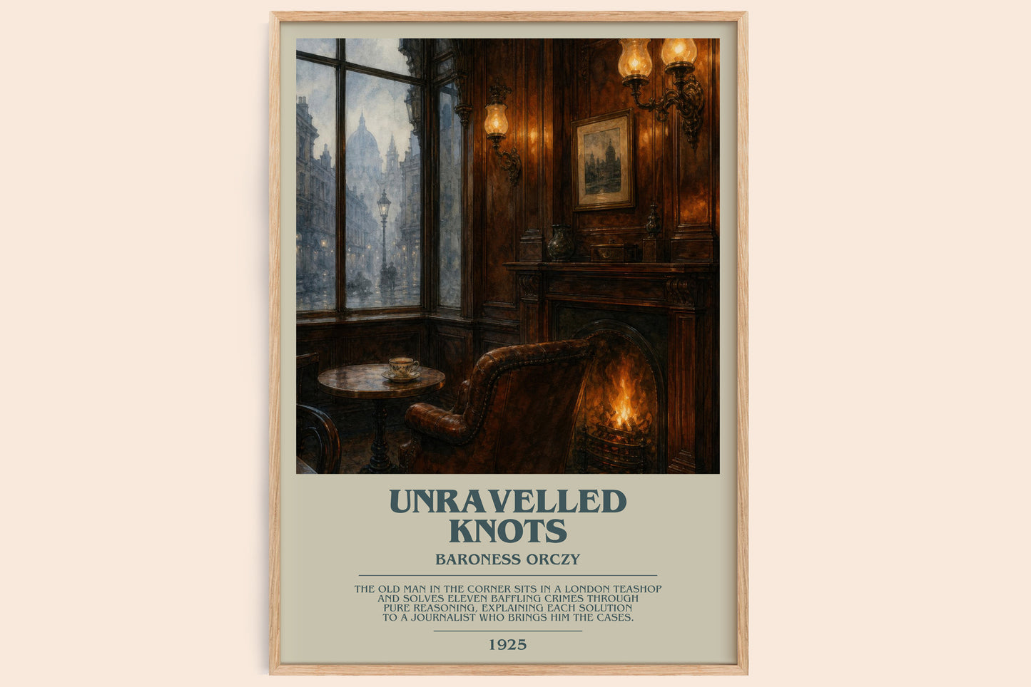 Unravelled Knots bookish book poster by Baroness Orczy – framed literary art print