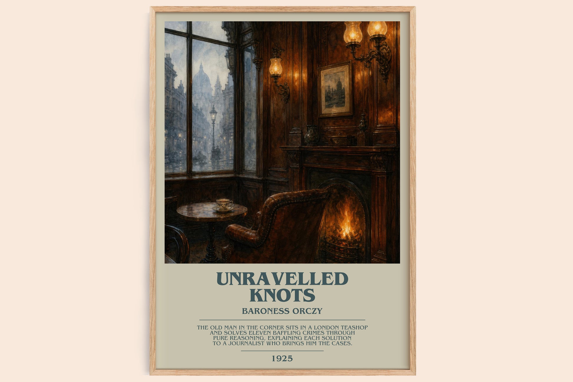 Unravelled Knots bookish book poster by Baroness Orczy – framed literary art print