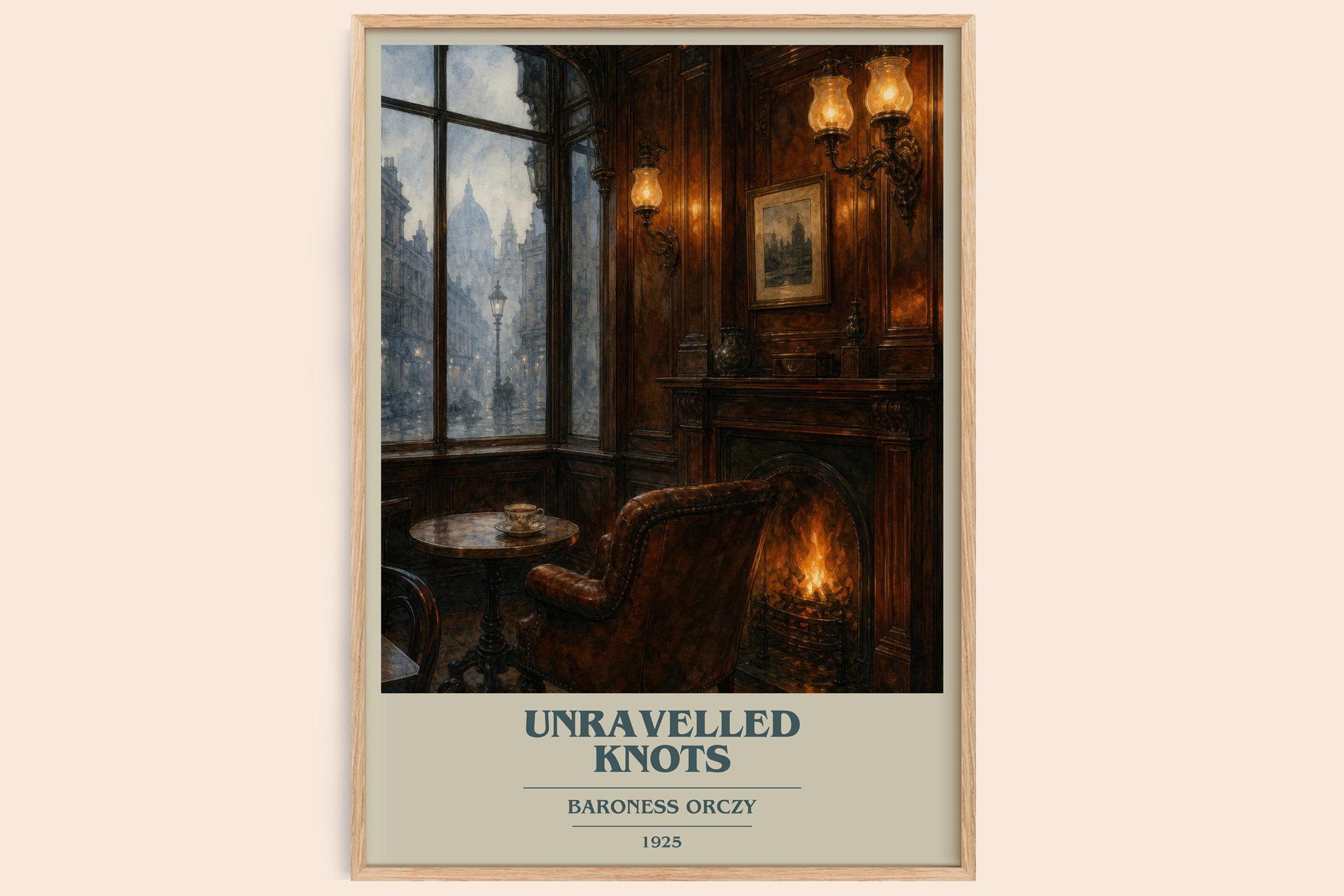 Unravelled Knots book cover book poster by Baroness Orczy – framed literary art print