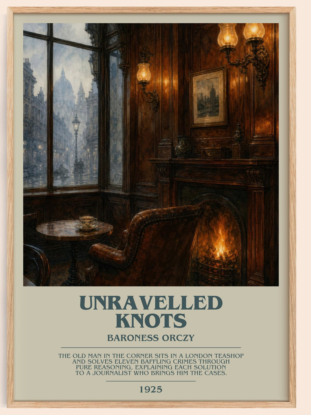 Unravelled Knots bookish book poster by Baroness Orczy – framed literary art print