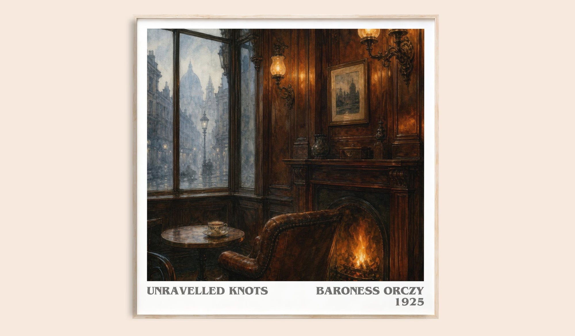 Unravelled Knots literary book poster by Baroness Orczy – framed literary art print