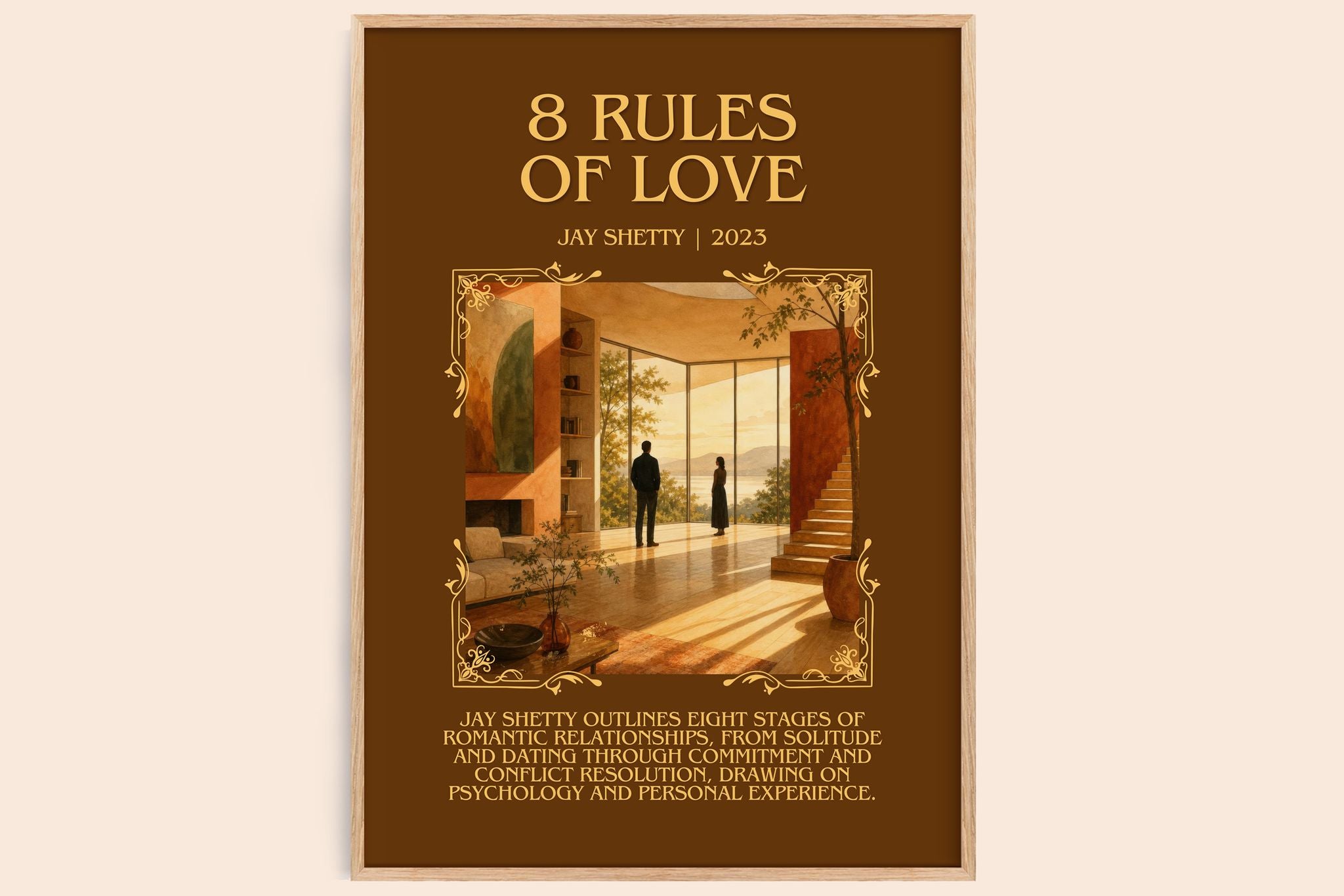 8 Rules of Love Minimalist Book Poster by Jay Shetty