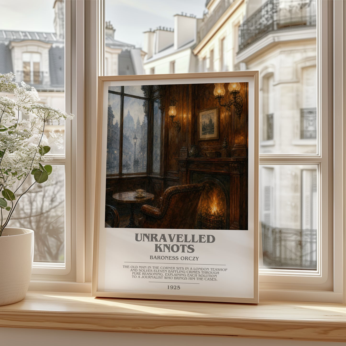 Unravelled Knots bookish poster colour and style options – Baroness Orczy book art