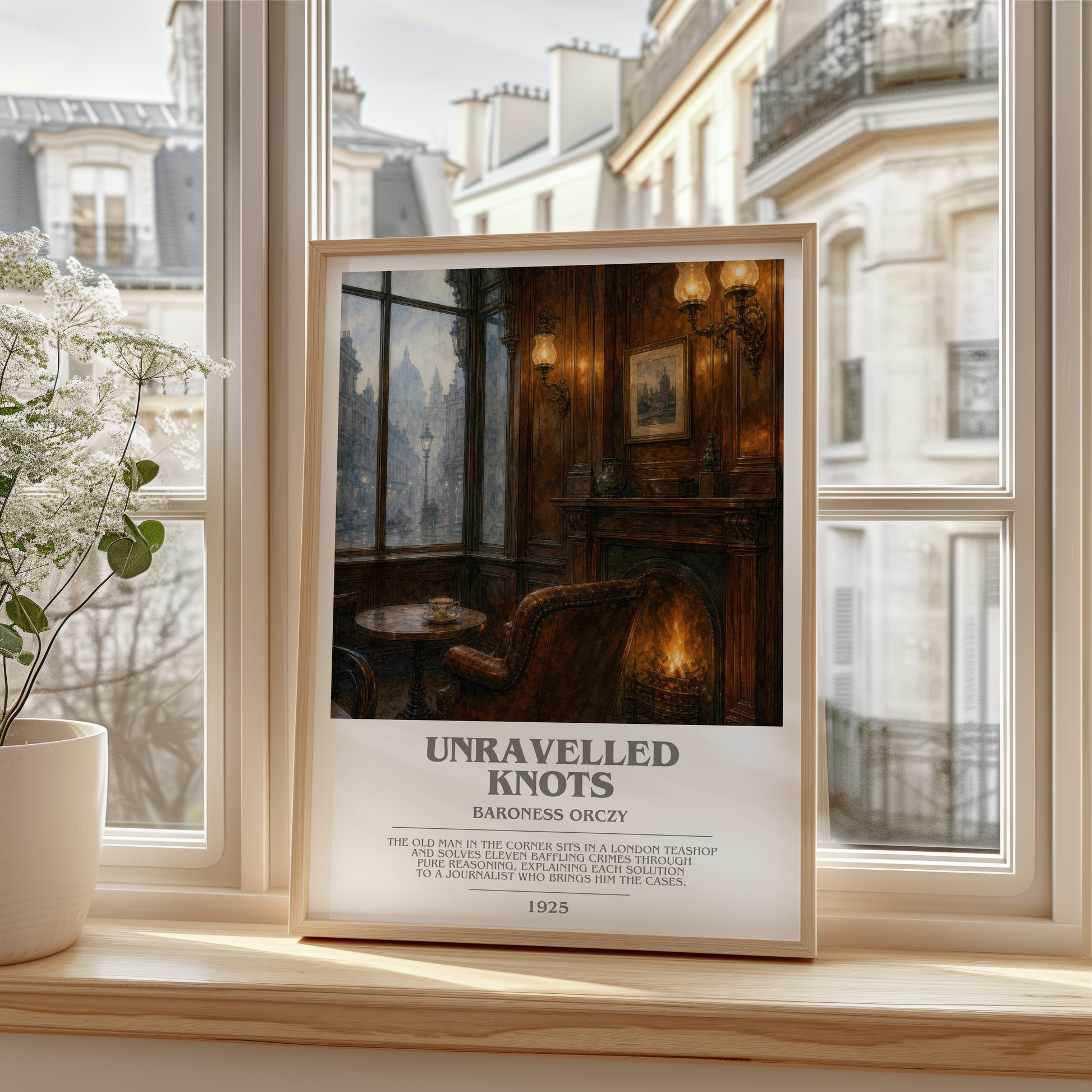 Unravelled Knots bookish poster colour and style options – Baroness Orczy book art