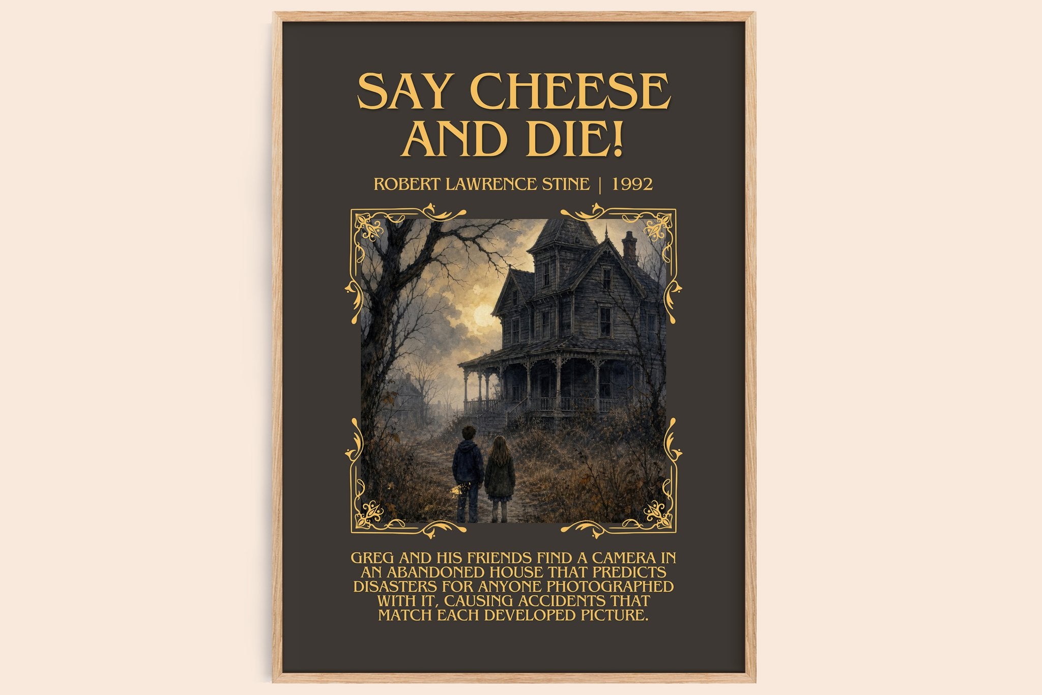 Say Cheese and Die! Minimalist Book Poster by Robert Lawrence Stine