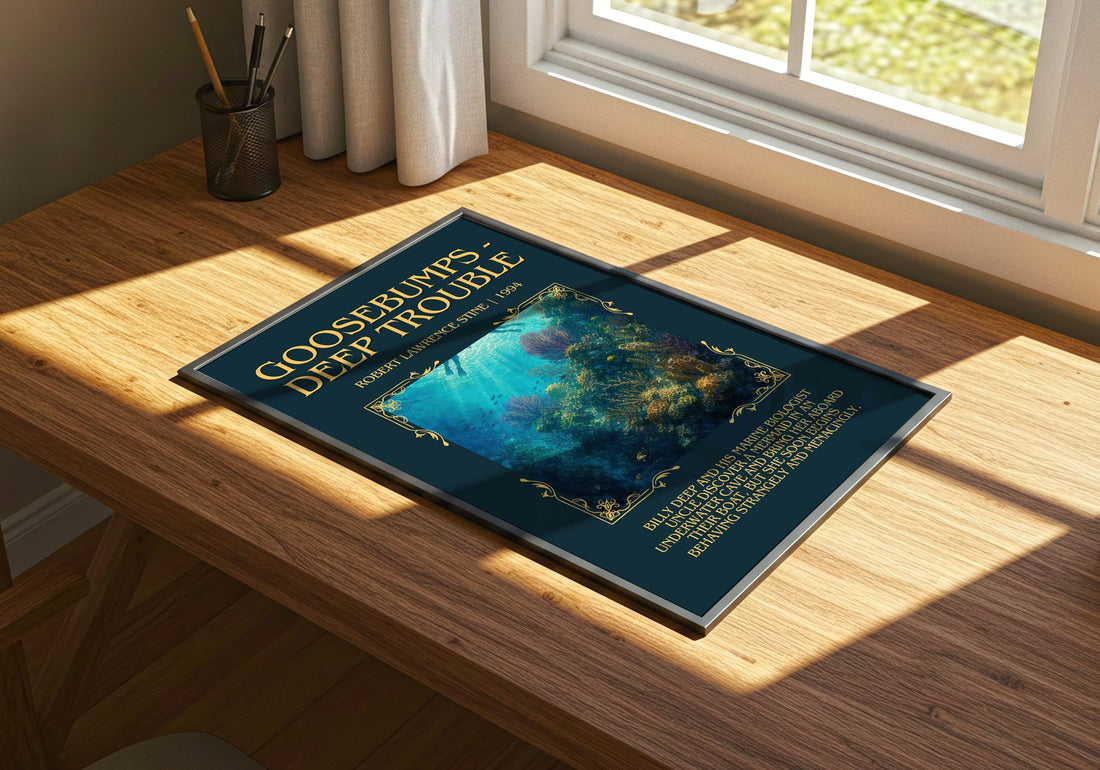 Goosebumps – print on a sunlit desk