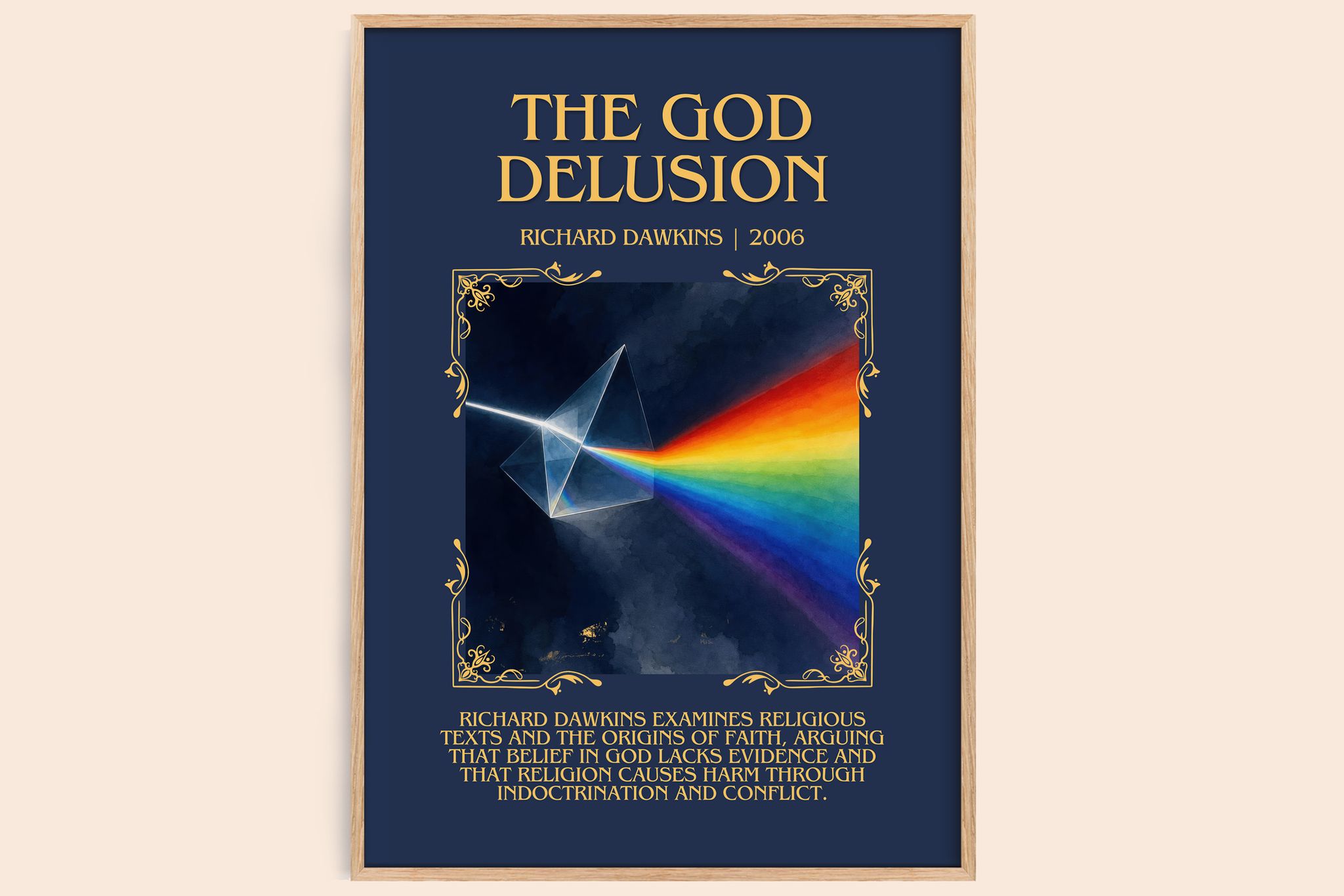The God Delusion Minimalist Book Poster by Richard Dawkins