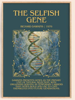The Selfish Gene Minimalist Book Poster by Richard Dawkins – image 1