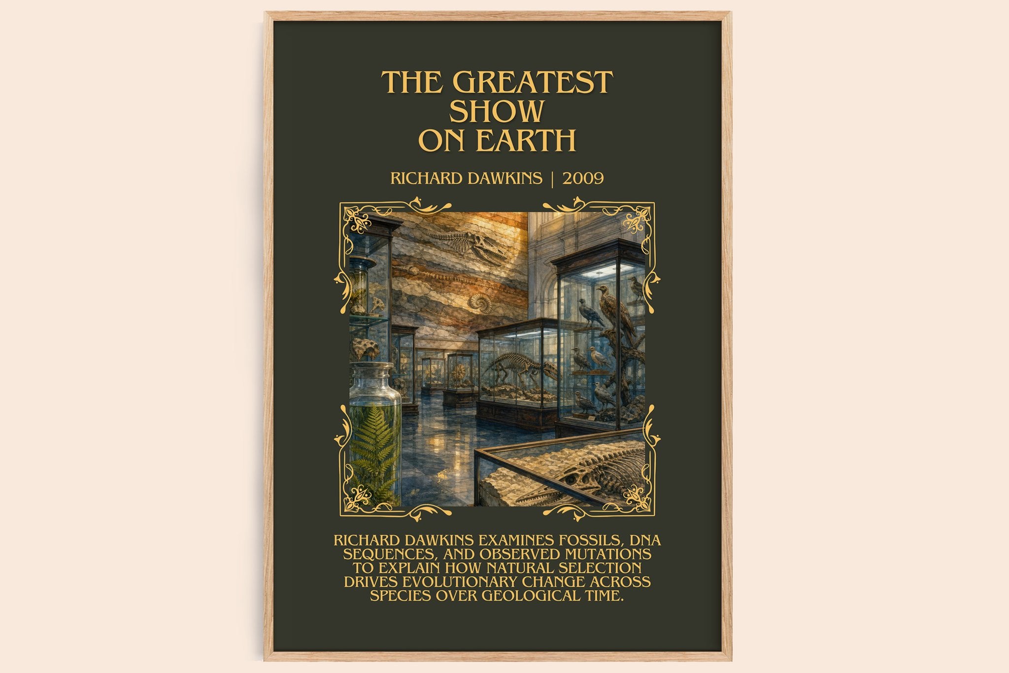 The Greatest Show on Earth Minimalist Book Poster by Richard Dawkins