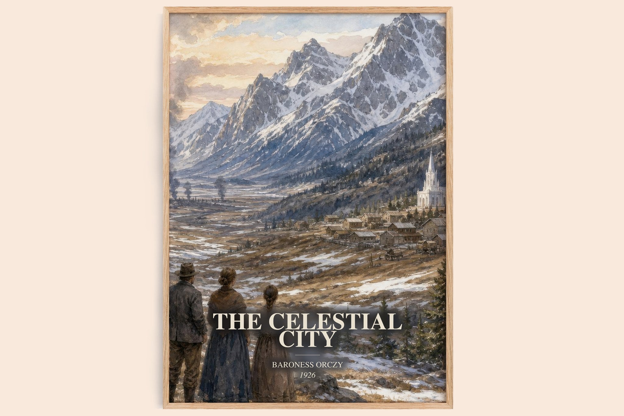 The Celestial City Book Watercolour Illustration by Baroness Orczy
