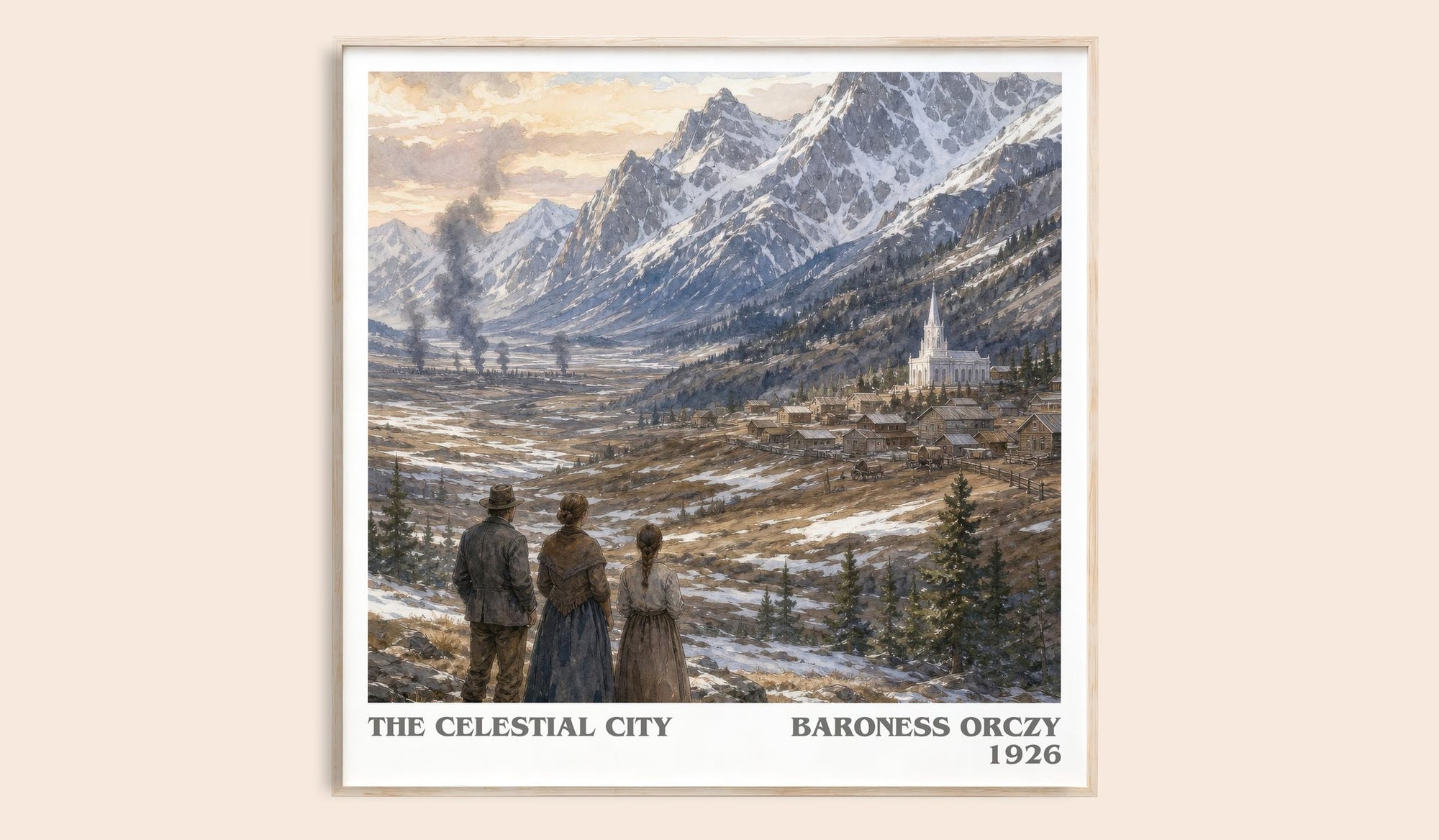 The Celestial City literary book poster by Baroness Orczy – framed literary art print