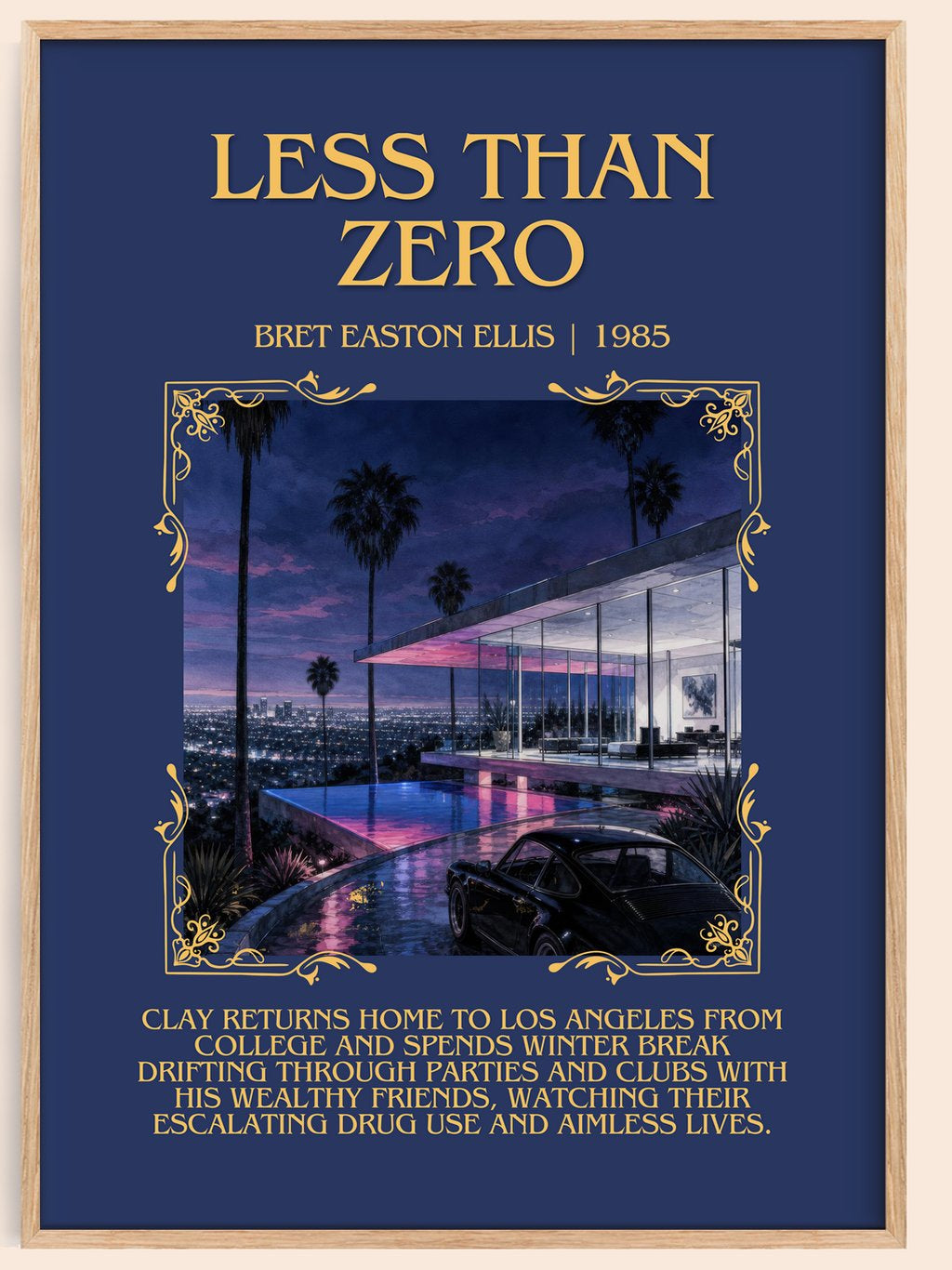 Less than Zero Minimalist Book Poster by Bret Easton Ellis – book poster