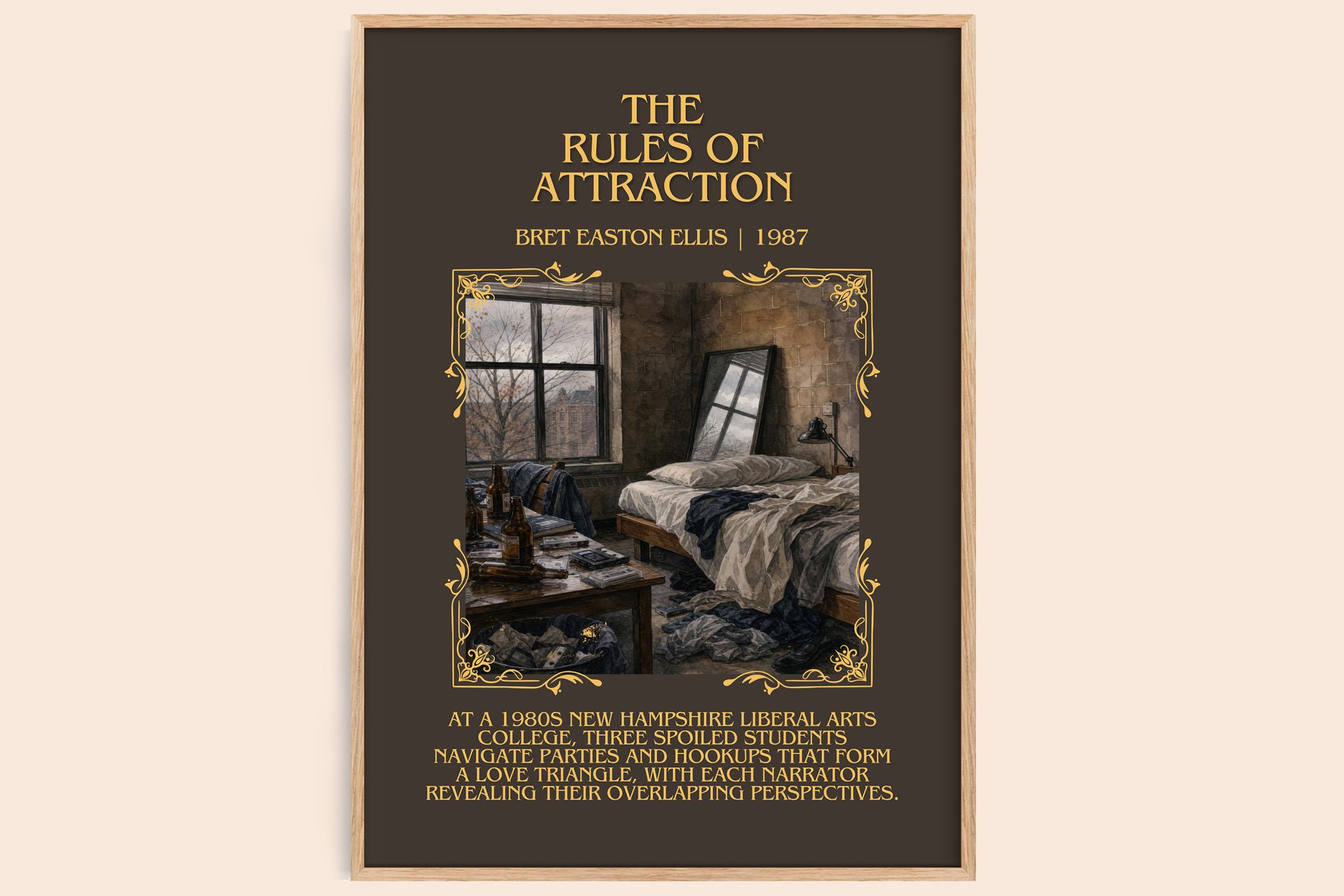 The rules of attraction Minimalist Book Poster by Bret Easton Ellis