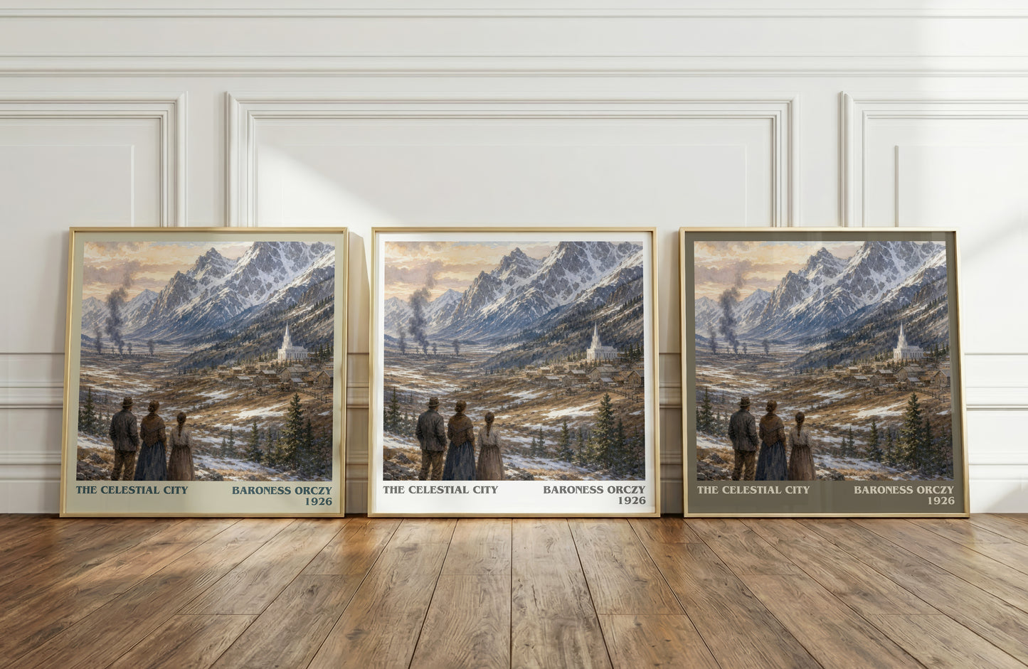The Celestial City literary art print colour and style options – Baroness Orczy book art