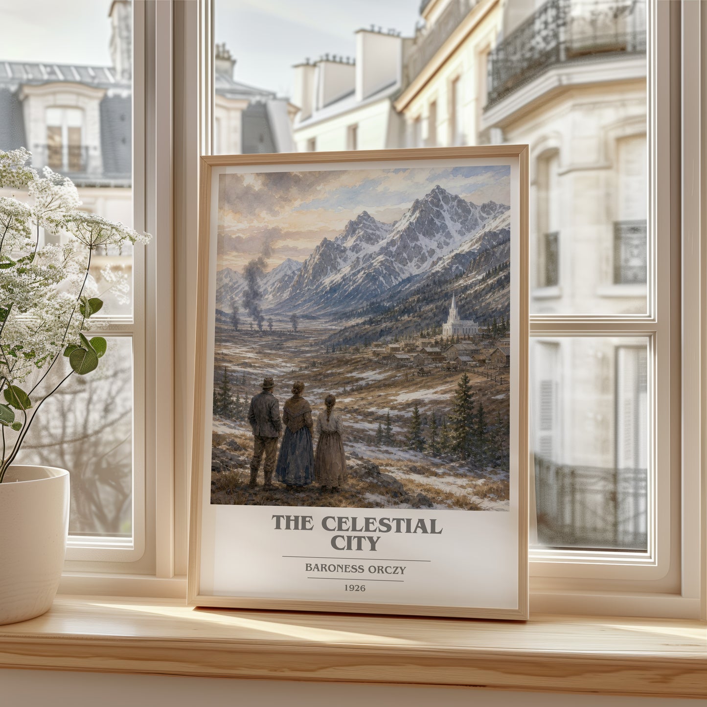 The Celestial City book cover poster colour and style options – Baroness Orczy book art