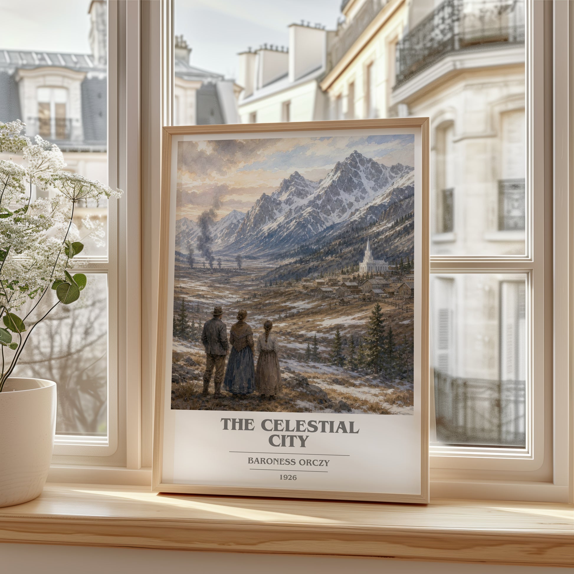 The Celestial City book cover poster colour and style options – Baroness Orczy book art