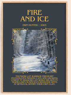 Fire and Ice Minimalist Book Poster by Erin Hunter – image 1