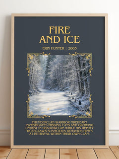 Fire and Ice Minimalist Book Poster by Erin Hunter – image 2