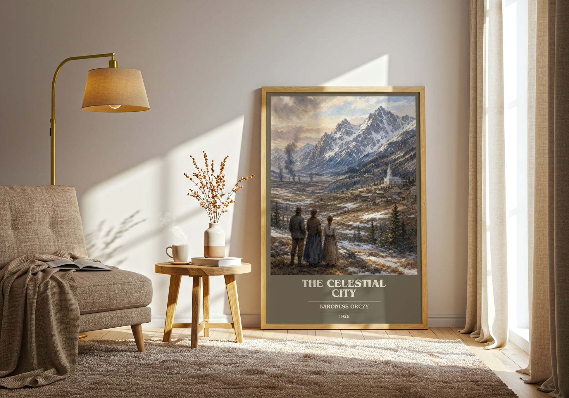 The Celestial City book cover print on bookshelf – Baroness Orczy fan gift