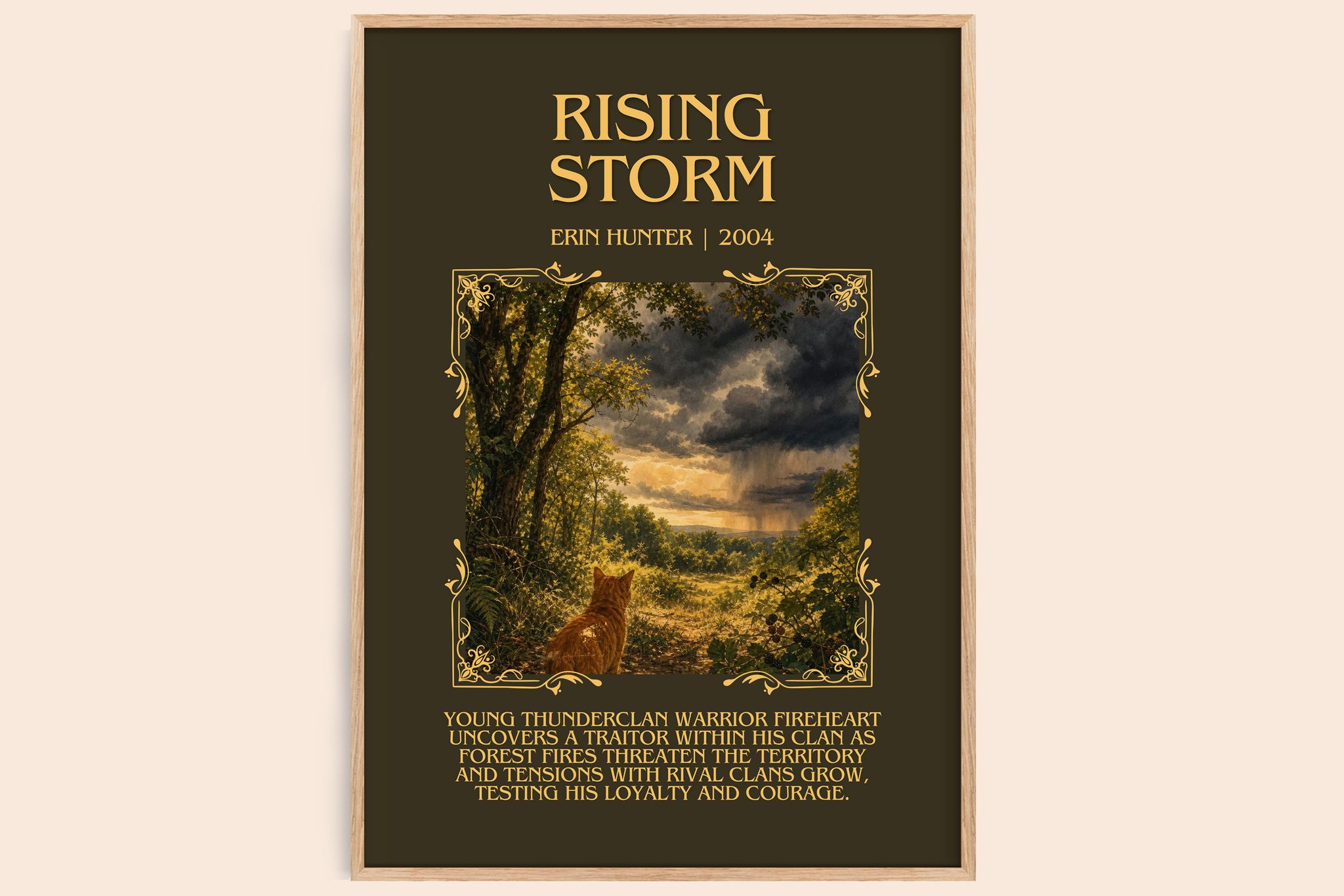 Rising Storm Minimalist Book Poster by Erin Hunter
