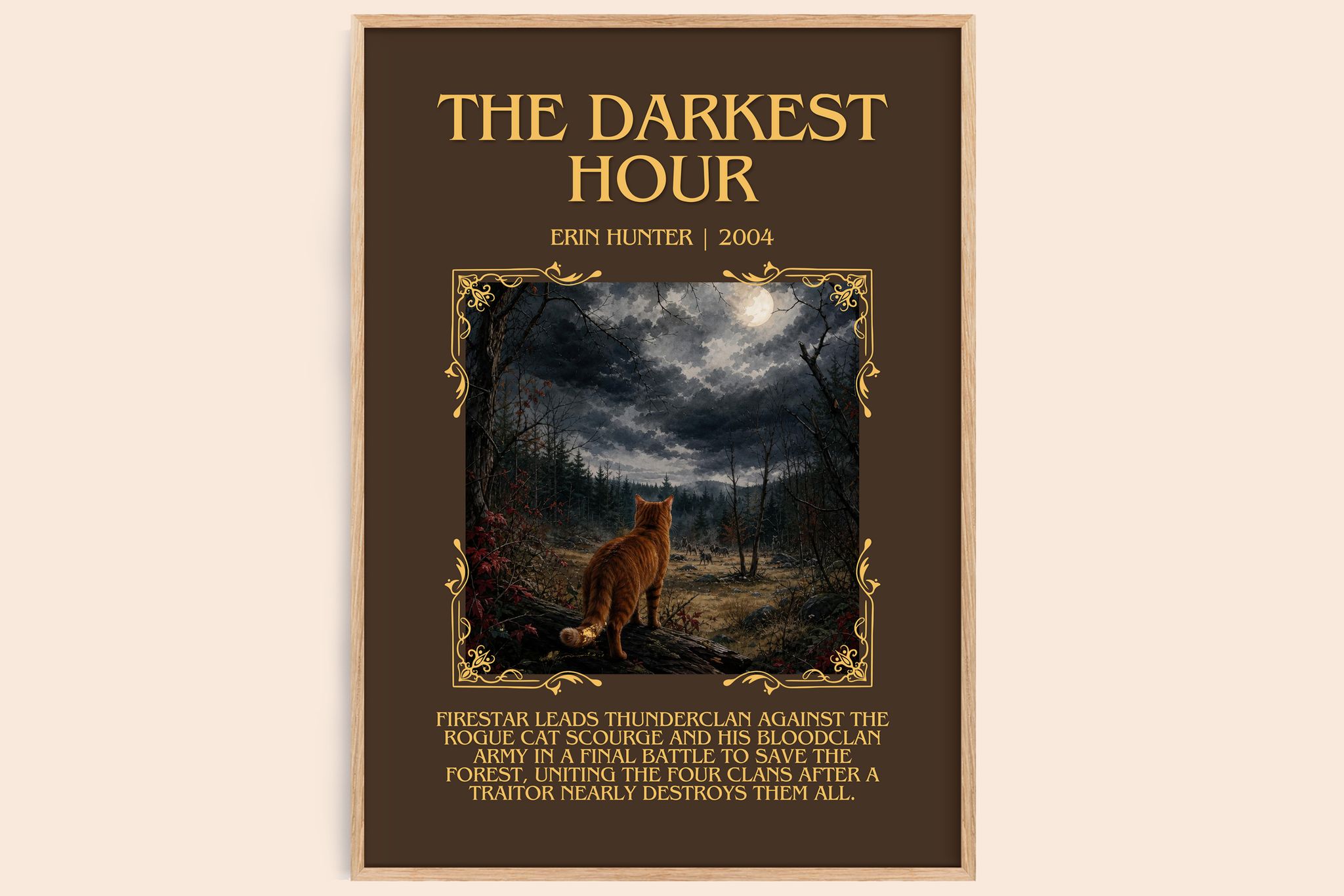 The Darkest Hour Minimalist Book Poster by Erin Hunter