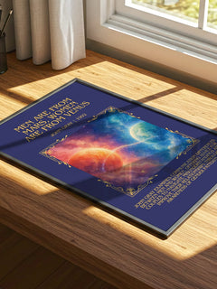 Men are From Mars, Women are From Venus Minimalist Book Poster – print on a sunlit desk