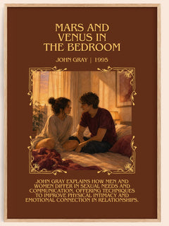 Mars and Venus in the bedroom Minimalist Book Poster by John Gray – image 1