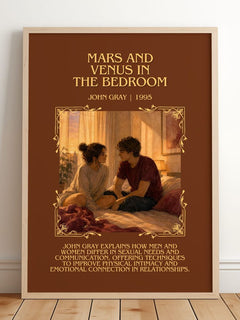 Mars and Venus in the bedroom Minimalist Book Poster by John Gray – image 2