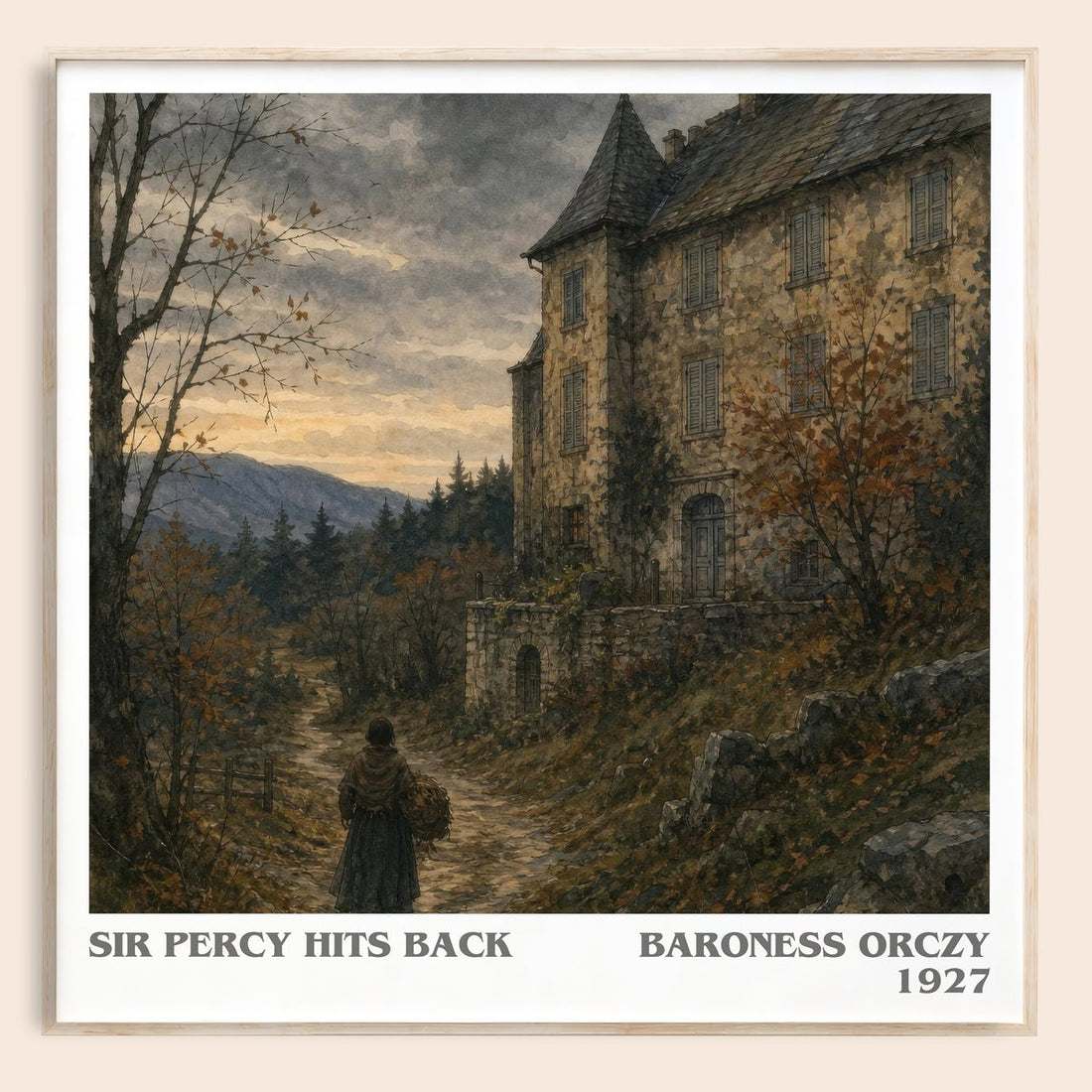 Sir Percy Hits Back literary book poster by Baroness Orczy – framed literary art print