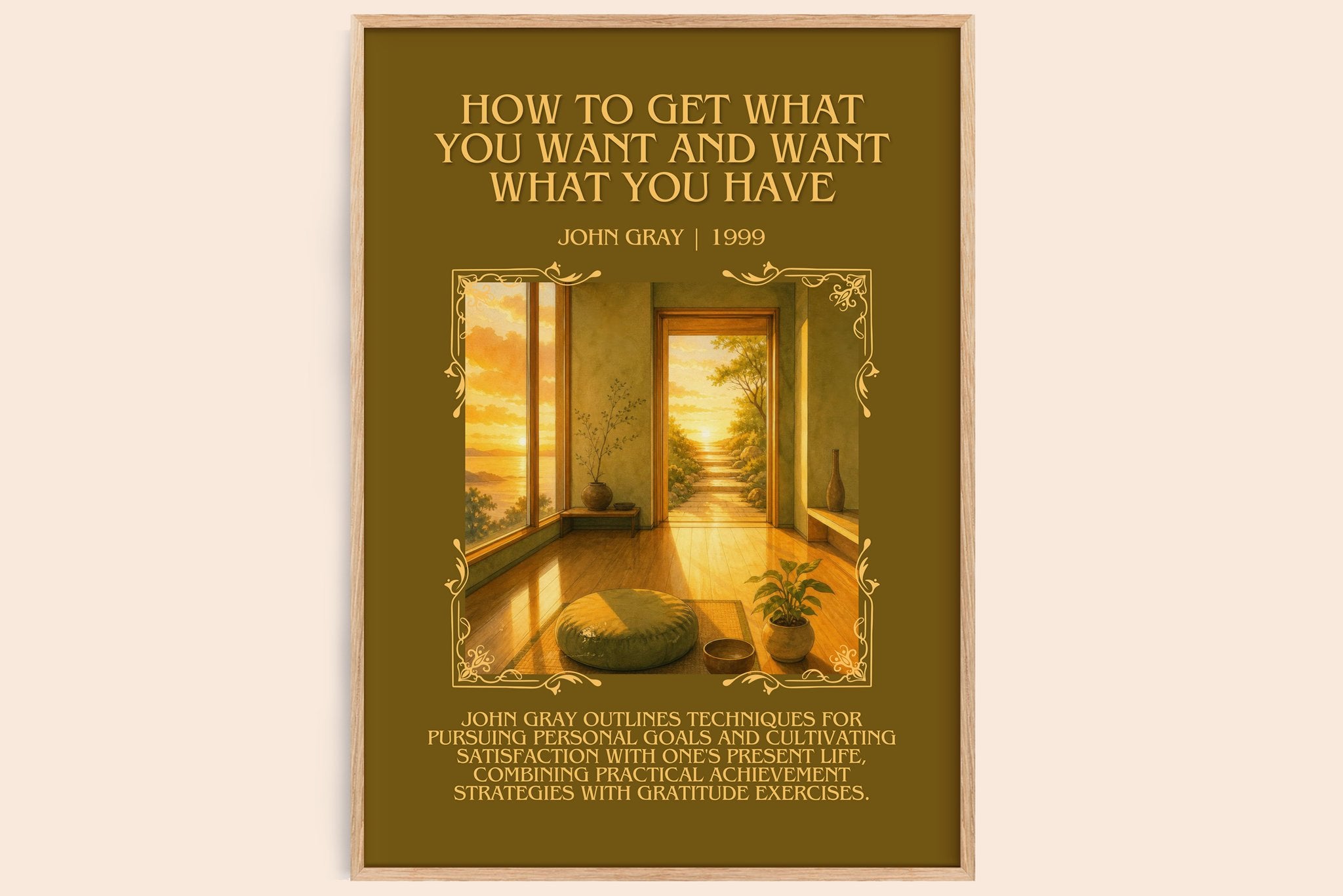 How to Get What You Want and Want What You Have Minimalist Book Poster by John Gray