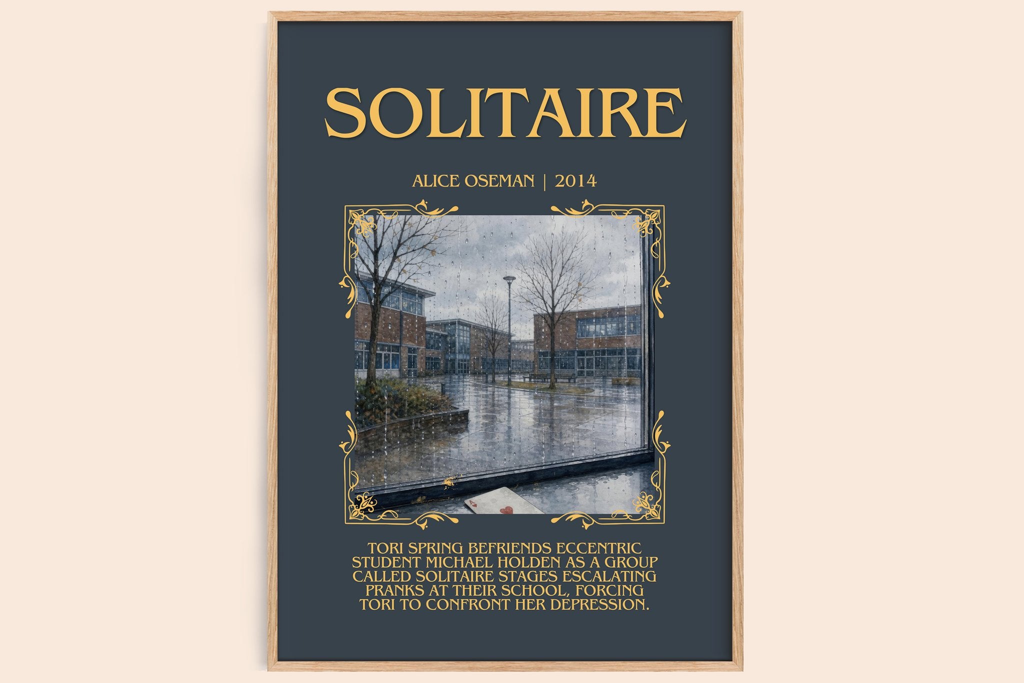 Solitaire Minimalist Book Poster by Alice Oseman